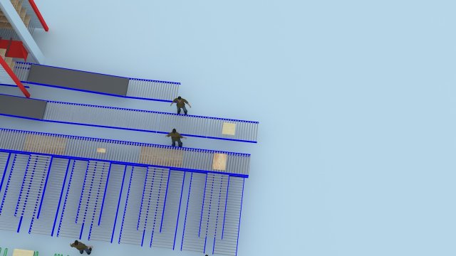 Factory production line Model 3D .c4d .max .obj .3ds .fbx .stl .blend 