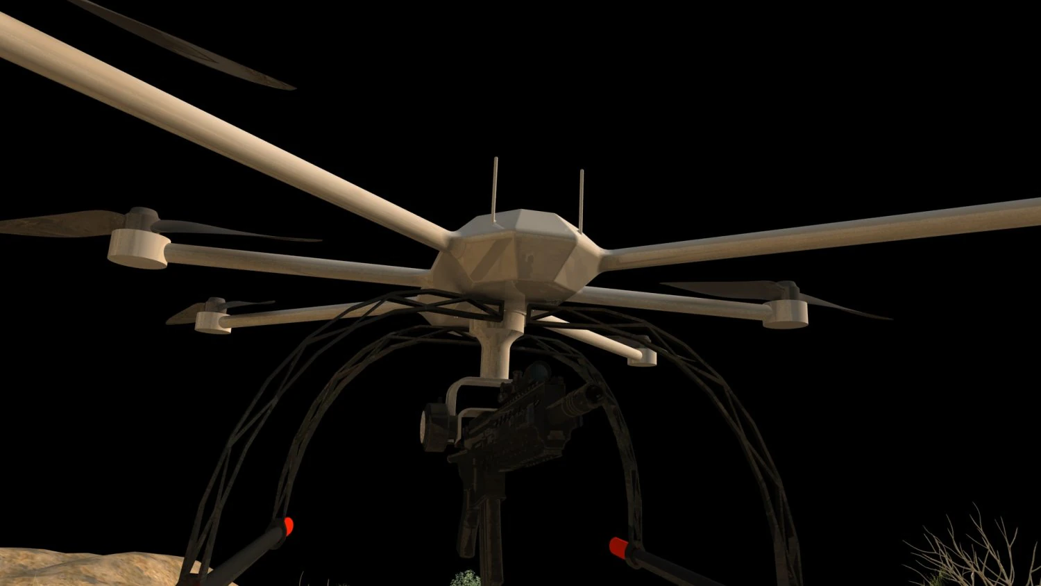 Drone 3D Model .c4d .max .obj .3ds .fbx .stl .blend 