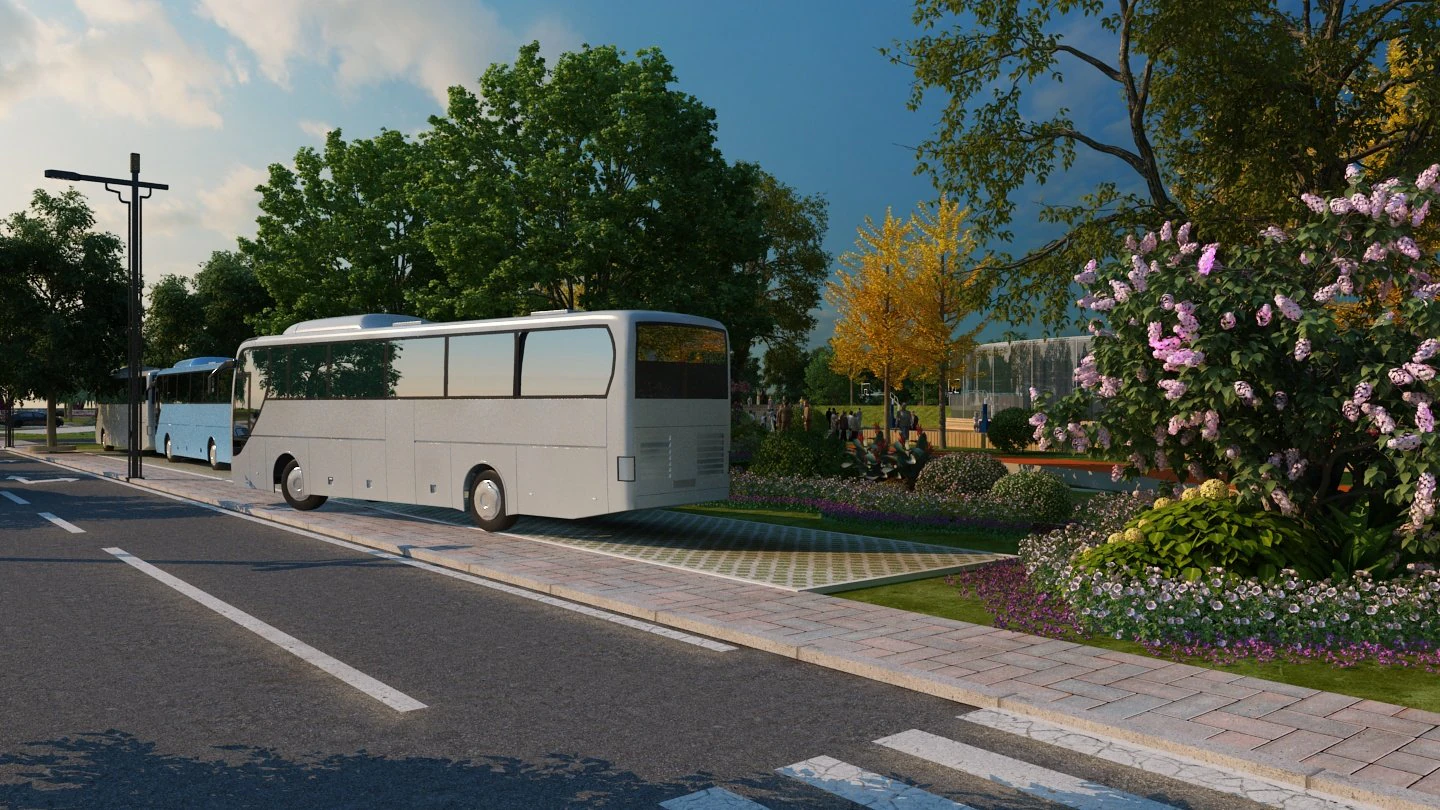 Village bus 3D Model .c4d .max .obj .3ds .fbx .stl .blend