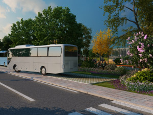 Village bus Modelo 3D