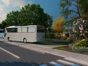 Autobus del villaggio Modello 3D