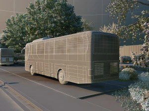 Village bus 3D Model