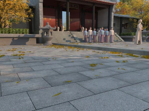 古代の学校 3Dモデル