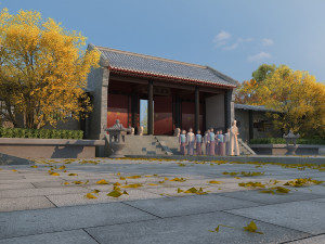 Ancient school 3D मॉडल