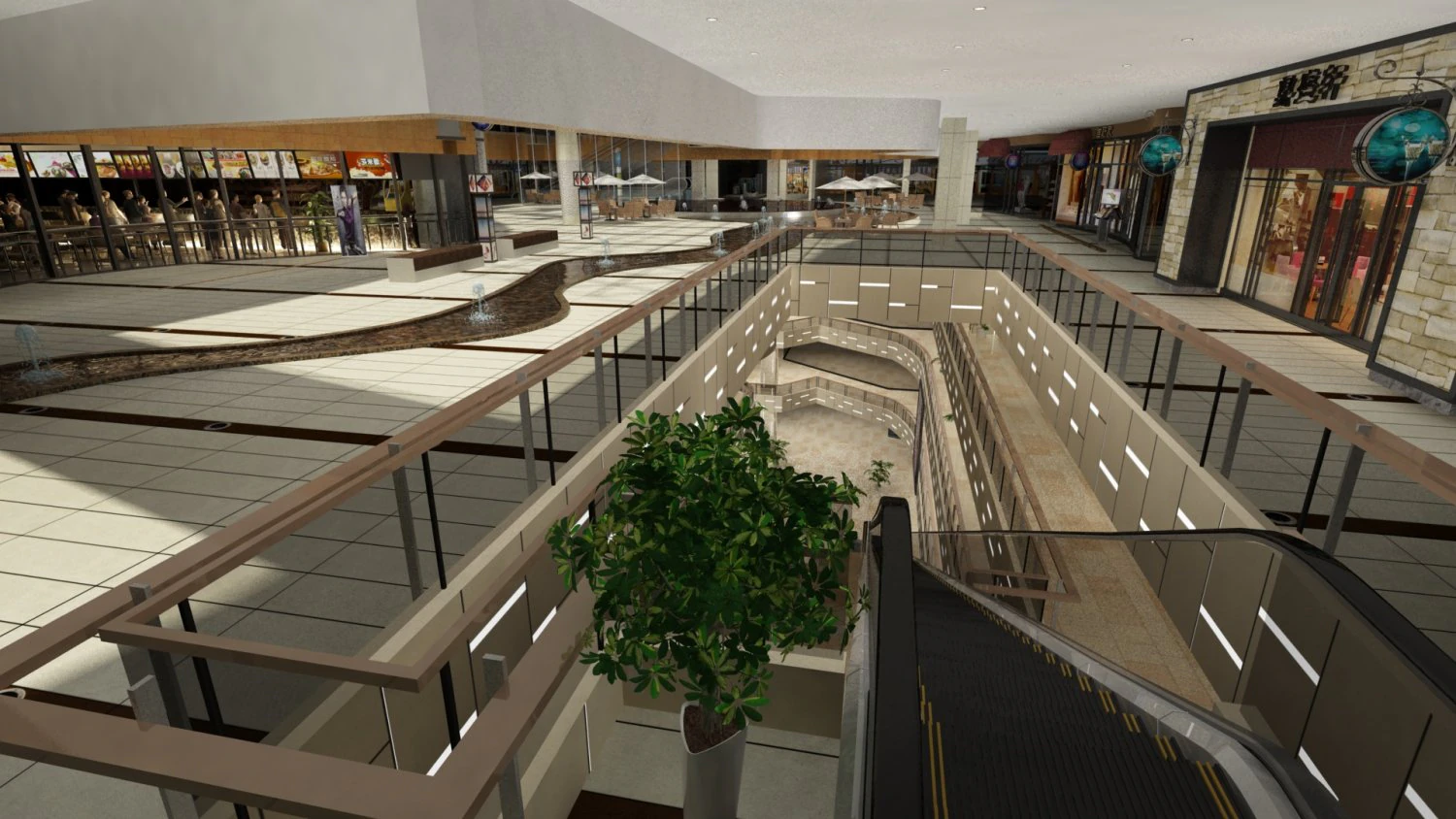 Shoppingmall 3D Model .c4d .max .obj .3ds .fbx .stl .blend 