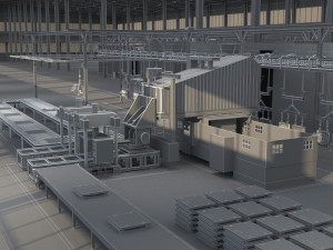 Factory equipment 3D Model