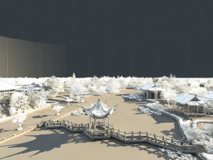 Ancient garden 3D Model