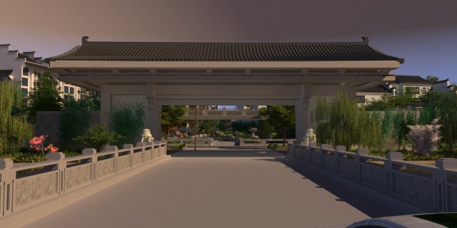 Building entrance Modèle 3D .c4d .max .obj .3ds .fbx .stl .blend 