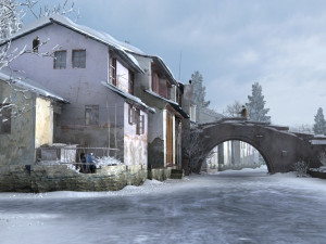 Snow scene 3D Model