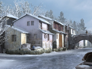 Snow scene Modello 3D