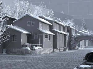 Snow scene Modello 3D
