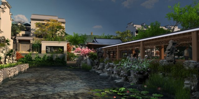 Landscape architecture Model 3D .c4d .max .obj .3ds .fbx .stl .blend 