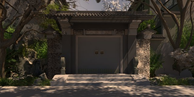 Landscape architecture 3D Model .c4d .max .obj .3ds .fbx .stl .blend 