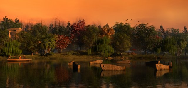 Park Model 3D .c4d .max .obj .3ds .fbx .stl .blend 