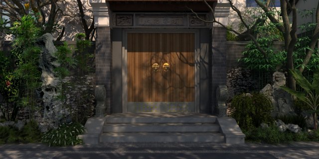 Landscape architecture 3D 模型 .c4d .max .obj .3ds .fbx .stl .blend 