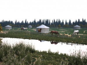 Grassland herdsmen 3D Model