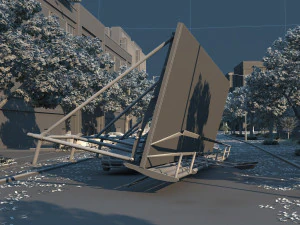 Building collapsed 3D Model