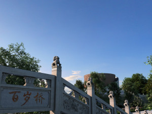Stone bridge Model 3D