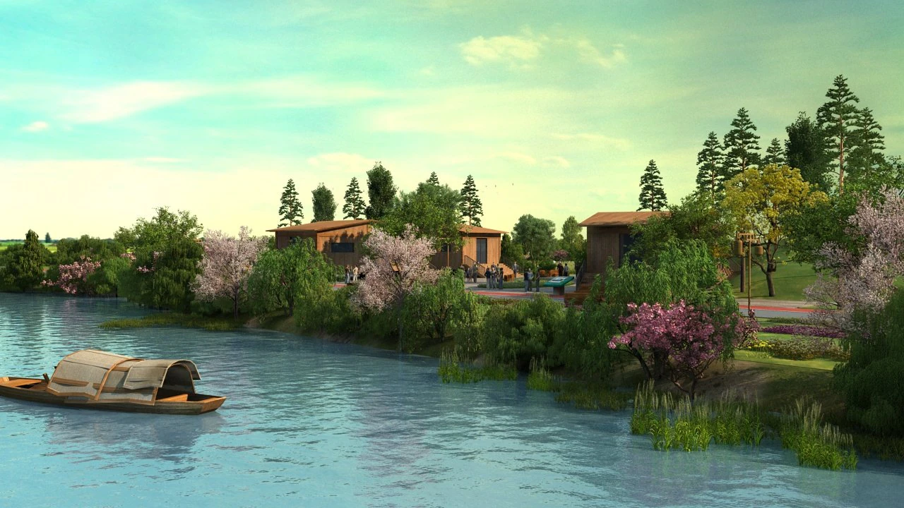 Lake house 3D Model .c4d .max .obj .3ds .fbx .stl .blend 