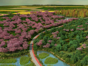 Barco no lago Modelo 3D