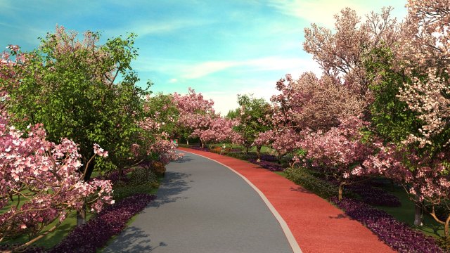 Taoyuan Road 3D 모델 .c4d .max .obj .3ds .fbx .stl .blend