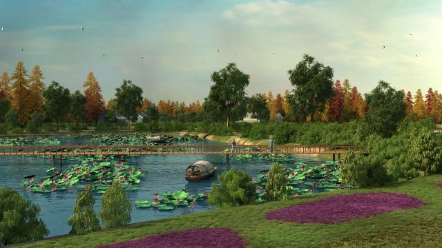 Lotus Pond Modello 3D .c4d .max .obj .3ds .fbx .stl .blend 