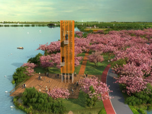 Overlooking the lake Modello 3D