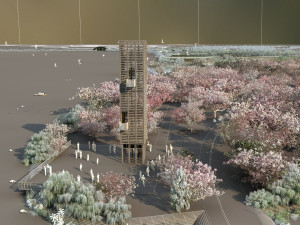 Overlooking the lake Modello 3D