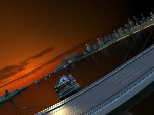 Sea bridge 3D Model