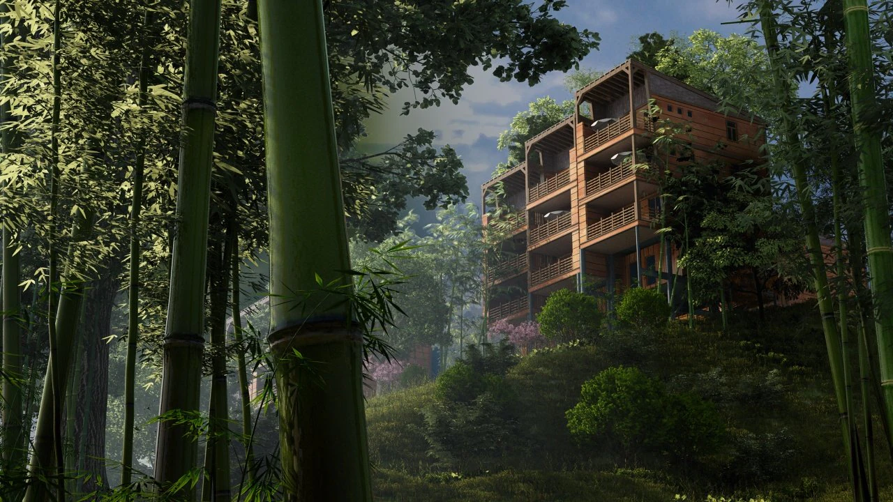 Mountain cabin 3D Model .c4d .max .obj .3ds .fbx .stl .blend 