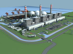 Power plant Modello 3D