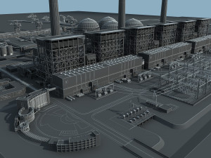 Power plant Modèle 3D
