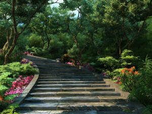 Mountain road Model 3D