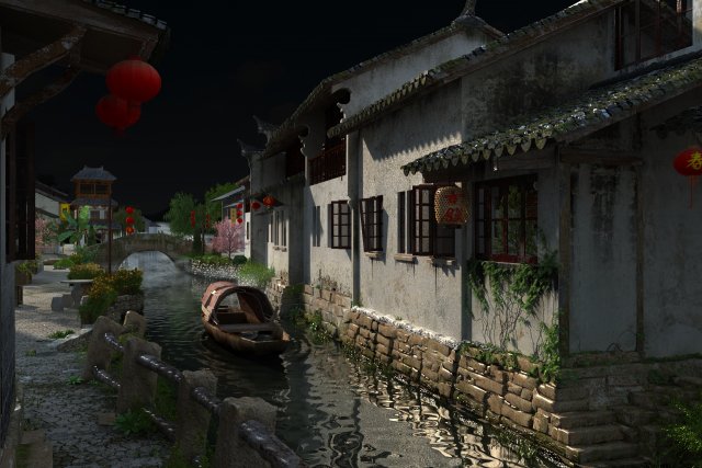 Ancient town 3D Model .c4d .max .obj .3ds .fbx .stl .blend 