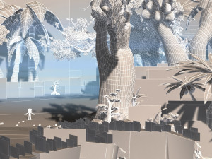 Cartoon cliff 3D Model
