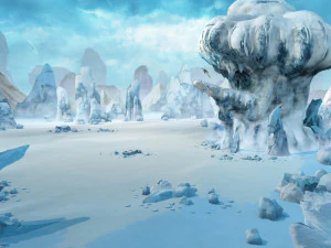 Montagna di neve Modello 3D