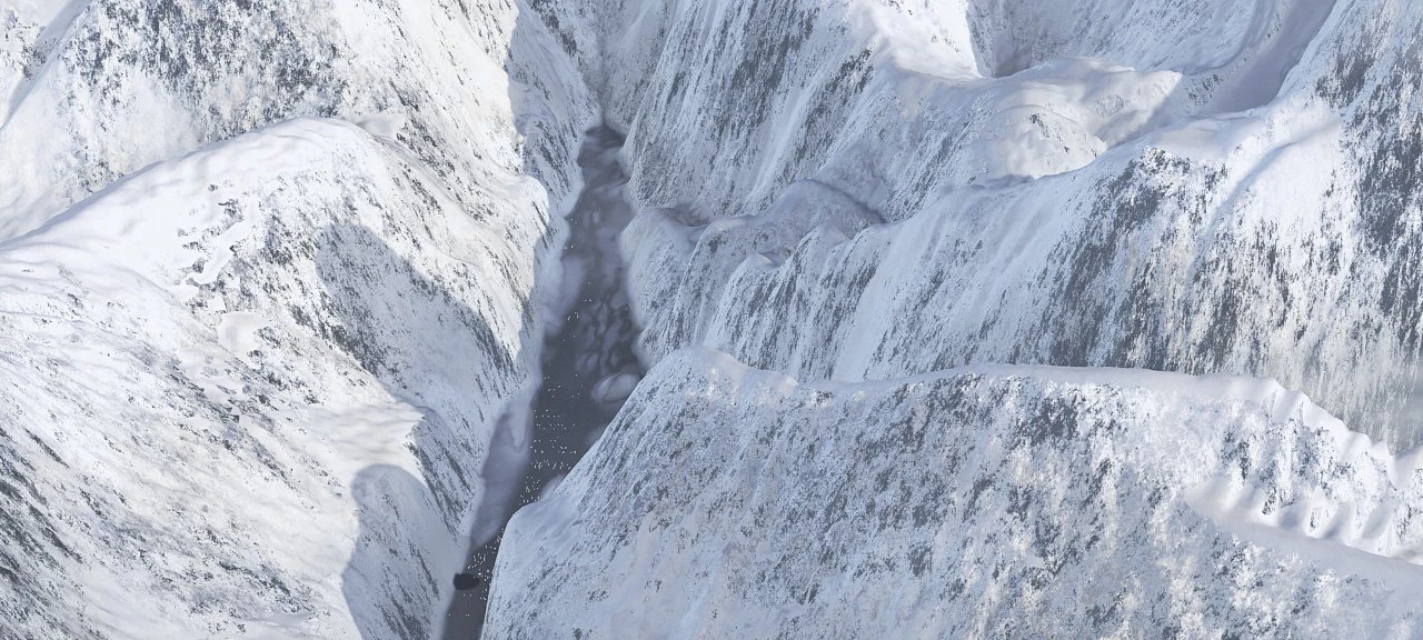 Snow mountain 3D Model .c4d .max .obj .3ds .fbx .stl .blend 