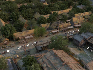 March&eacute; aux bestiaux Modèle 3D