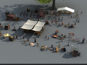 Ancient market 3D मॉडल