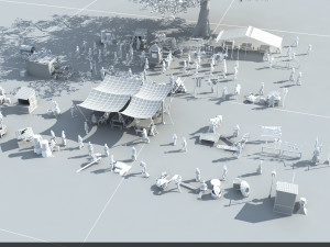 Ancient market 3D मॉडल