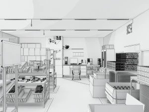 Electromechanical factory 3D Model