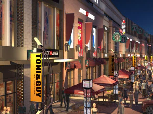 Business district 3D Model