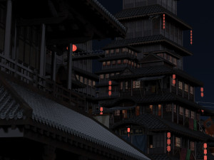 Ancient buildings Model 3D