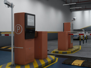 Parking lot entrance Modelo 3D