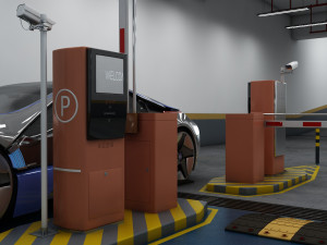 Parking lot entrance Modelo 3D