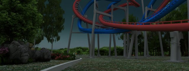 Roller Coaster 3D Модель .c4d .max .obj .3ds .fbx .stl .blend 