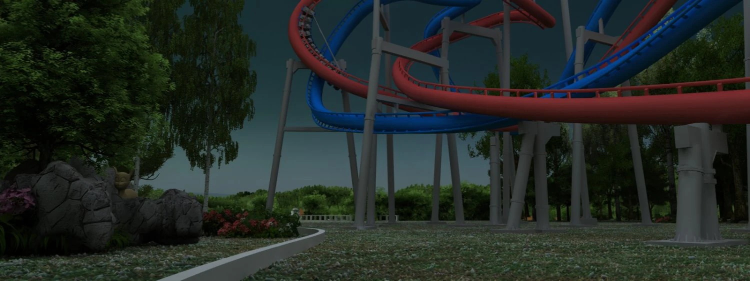 Roller Coaster 3D Model .c4d .max .obj .3ds .fbx .stl .blend 