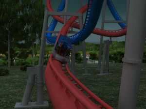 Roller Coaster 3D Model