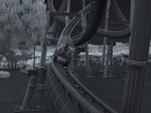 Roller Coaster 3D Model