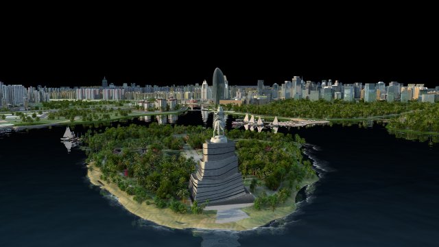 Island Model 3D .c4d .max .obj .3ds .fbx .stl .blend